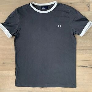 Fred Perry grey/white ringer tee